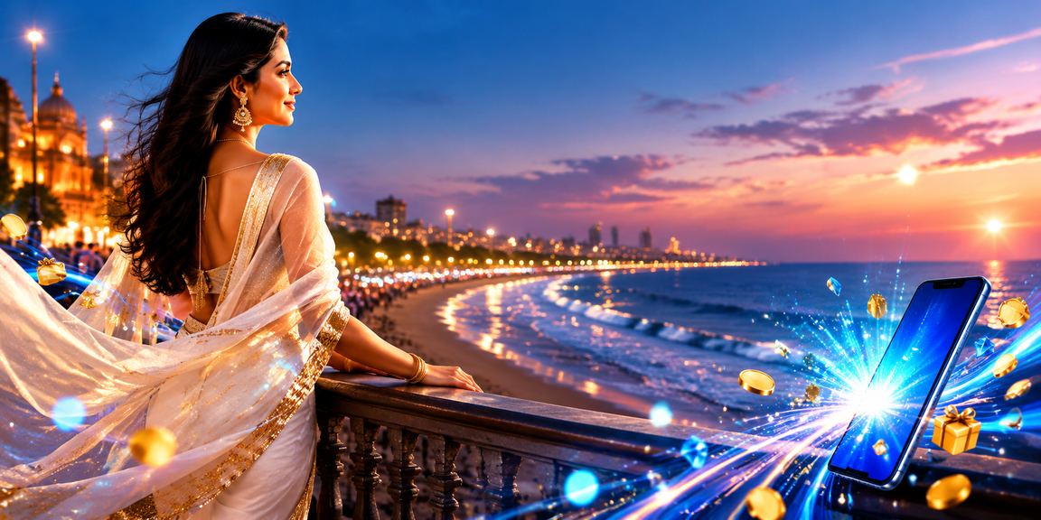 Sunset view of Marina Beach in Chennai with a traditional saree